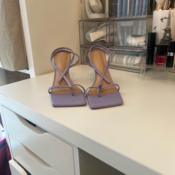 Tony Bianco Lavender Square Toe Strappy Heels | Size 8 | Minimal Sandals - Picture 14 of 17